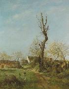 unknow artist Cherry blossom in Uccle oil painting reproduction